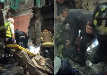 Rescatan a un hombre que quedo sepultado entre escombros por un derrumbe en CDMX