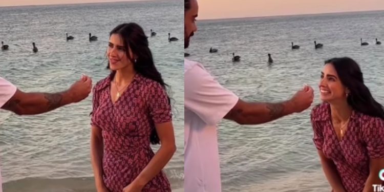 Bárbara de Regil comparte en sus redes sociales un momento gracioso en el que enseñó de más durante las grabaciones Cabo
