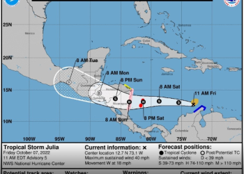 Prevén lluvias fuertes por tormenta tropical «Julia» en Quintana Roo