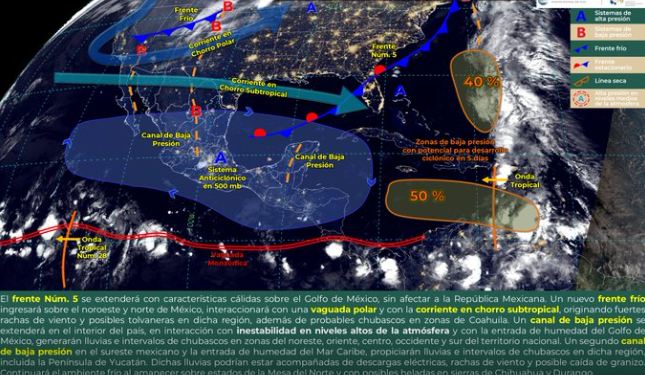 Prevén cielo nublado con chubascos para Quintana Roo