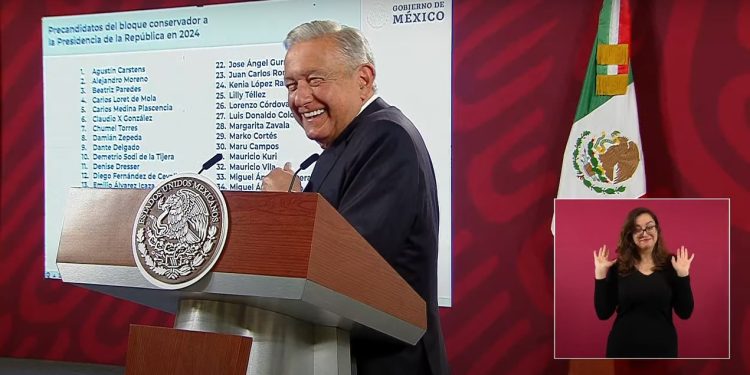 AMLO exhibe lista de los presuntos precandidatos para el 2024