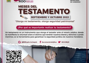 Invita Secretaría de Gobierno aprovechar Meses del Testamento