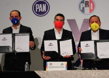Reviven PRI, PAN y PRD alianza Va por México