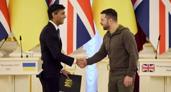 Rishi Sunak y Volodimir Zelenski tuvieron su primera reunión bilateral en medio de la guerra con Rusia