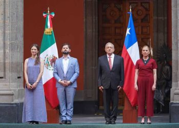 Los presidentes de México y Chile, Andrés Manuel López Obrador y Gabriel Boric, se reúnen en Palacio Nacional