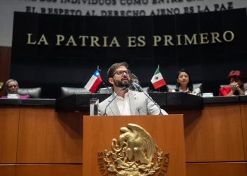 Gabriel Boric, afirmó en un discurso en el Senado de México que “Latinoamérica no se puede callar” ante las violaciones de Derechos Humanos