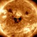 El Telescopio de la Nasa Capta peculiar foto del Sol donde se asemeja a una «carita feliz»