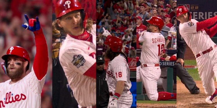 Con 5 jonrones aplastan a los Astros por los Filis en la Serie Mundial