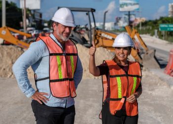 Mara Lezama supervisa avances en el bulevar Colosio