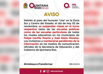Anuncia SEQ suspensión de clases en FCP y JMM