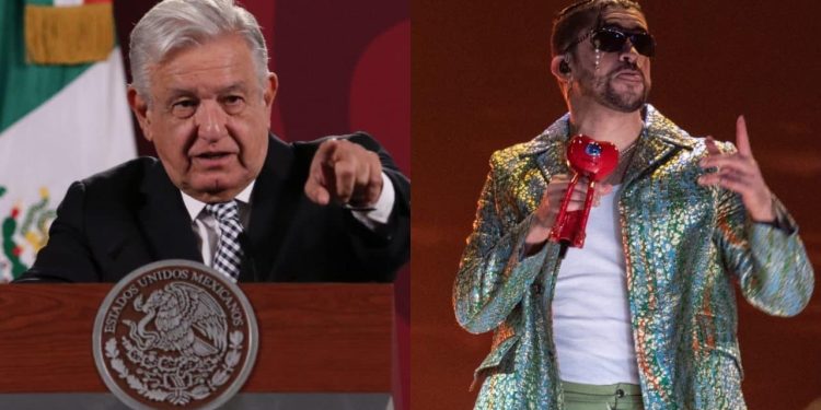  AMLO, invitó a Bad Bunny, a dar un concierto gratuito en el Zócalo de la Ciudad de México