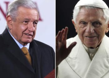 Tras la muerte de Benedicto XVI, el presidente Andrés Manuel López Obrador expresó su pésame a la Iglesia católica