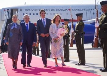 El mandatario Justin Trudeau llega a México