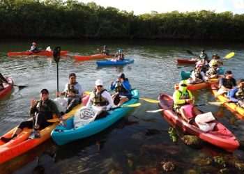 Contribuye BJ en la limpieza de la laguna Nichupté