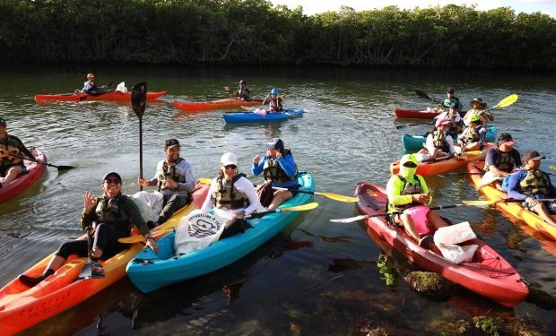 Contribuye BJ en la limpieza de la laguna Nichupté