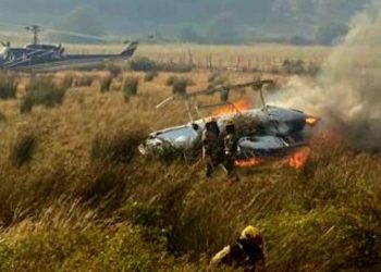 La caída de un helicóptero que combatía los incendios en Chile provocó la muerte de sus dos ocupantes