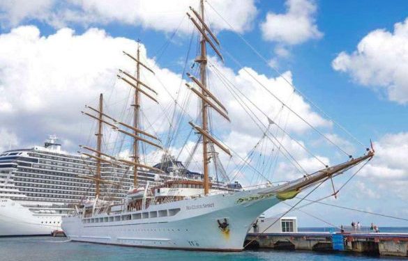 Arriba por primera vez a Cozumel el buque de lujo Sea Cloud Spirit