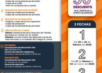 Impartirá tránsito municipal curso de «Manejo inteligente 2023» en BJ