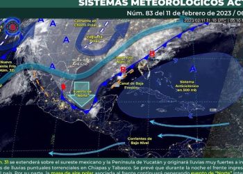 Frente frío Num.31 ingresará al noroeste del país