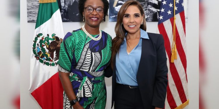Mara Lezama y Dorothy Nguttter fortalecen relación bilateral y labor conjunta