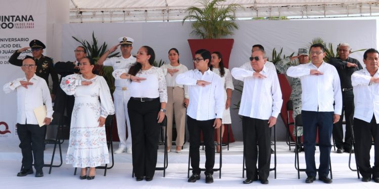 Conmemoraron en Chetumal el Aniversario del natalicio de Benito Juárez