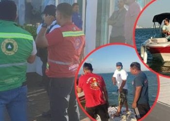 Autoridades de Cancún rescatan a 3 personas que se quedaron varadas en la laguna Nichupté