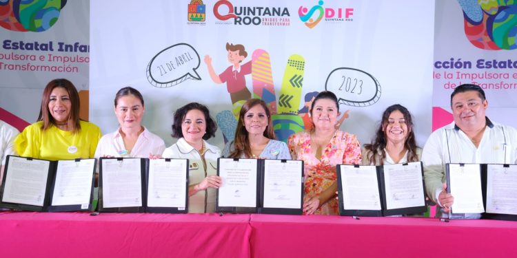 Firma DIF Quintana Roo convenio con los 11 municipios de la entidad para la estrategia de alimentación y desarrollo comunitario