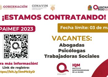 IQM convoca a profesionistas a participar en proceso de contratación para atender a mujeres en situación de violencia