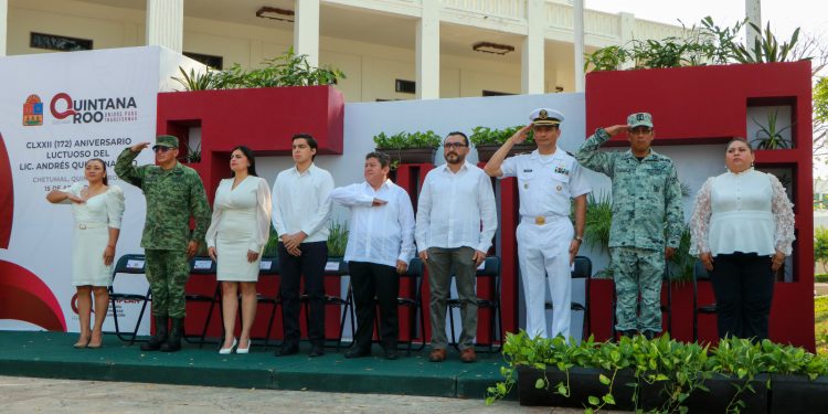 Recuerdan autoridades el 172 aniversario luctuoso de Andrés Quintana Roo