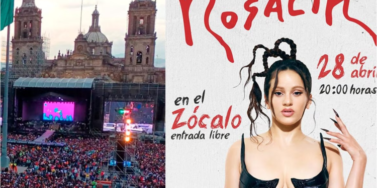 La Rosalía dará concierto hoy en el Zócalo CDMX