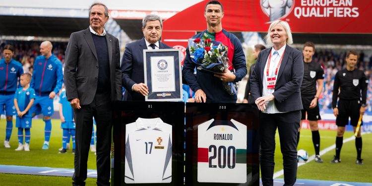 Cristiano Ronaldo sumó un nuevo récord en su carrera tras llegar a 200 partidos con la selección de Portugal