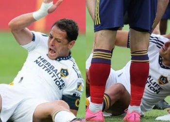 Javier ‘Chicharito’ Hernández sufrió dolorosa lesión en el partido del LA Galaxy vs. Real Salt Lake