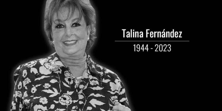 Fallece Talina Fernández periodista, productora y conductora de televisión a los 78 años