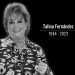 Fallece Talina Fernández periodista, productora y conductora de televisión a los 78 años
