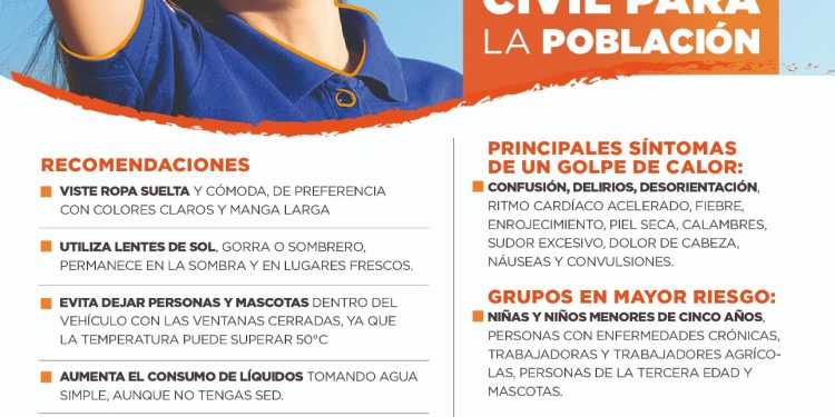 Refuerza protección civil recomendaciones por «onda de calor»