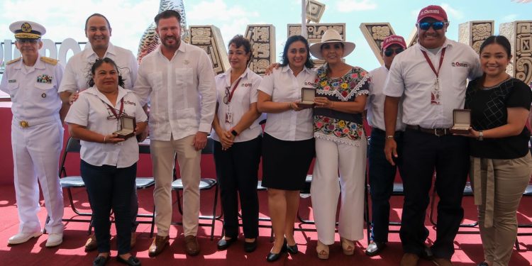 Mara Lezama reconoce en Chetumal el papel fundamental del trabajador portuario