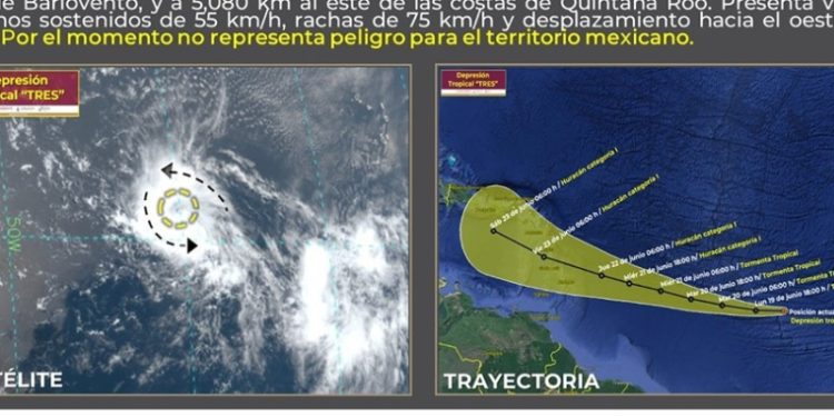 Se forma depresión tropical número tres