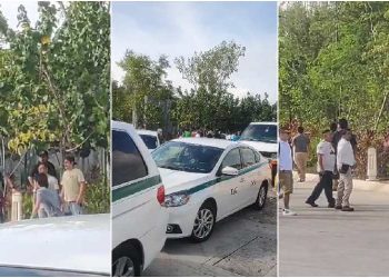 Taxistas de Cancún bloquean accesos al hotel Hilton Rivera, impiden la salida de vans