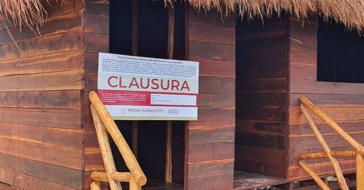 Clausuran construcción de cabañas en Holbox