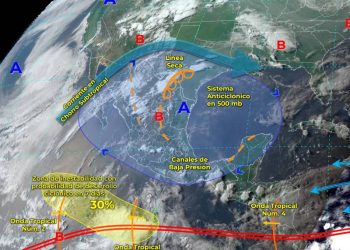 Prevén cielo nublado con lluvias aisladas para Quintana Roo
