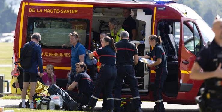 Cuatro niños y dos adultos fueron heridos con arma blanca en un parque infantil de Francia