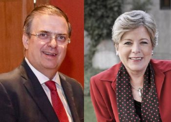 Marcelo Ebrard felicita Alicia Bárcena por su cargo como nueva titular de la SRE