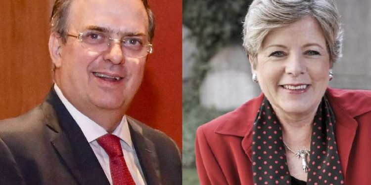 Marcelo Ebrard felicita Alicia Bárcena por su cargo como nueva titular de la SRE