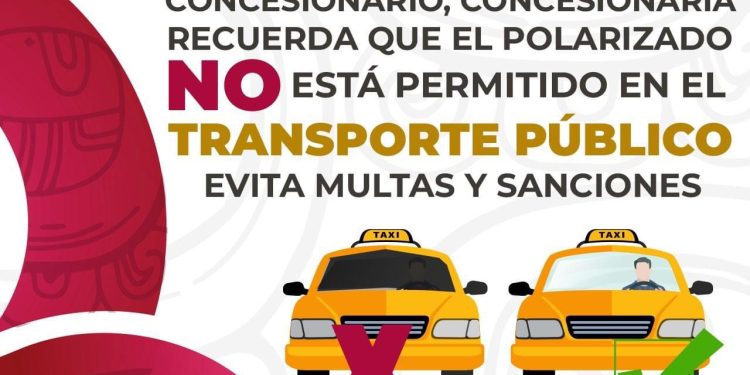 IMOVEQROO inicia campaña para retiro de polarizados en unidades de transporte público