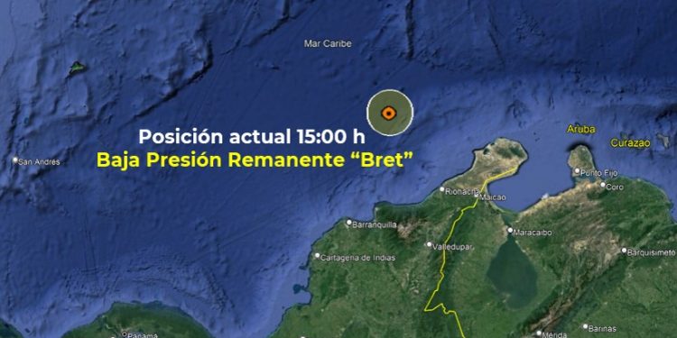 «Bret» se debilita a baja presión remanente en el Mar Caribe