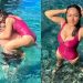 Salma Hayek se suma a la tendencia barbiecore con el traje de baño rosa