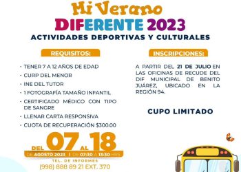 Invitan DIF Benito Juárez a curso de verano