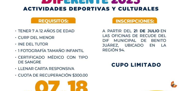 Invitan DIF Benito Juárez a curso de verano