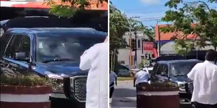 Detienen a taxistas agresores a una camioneta que llevaba a bordo turistas en Cancún