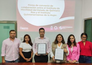Firman convenio de colaboración el IMOVEQROO e IQM
